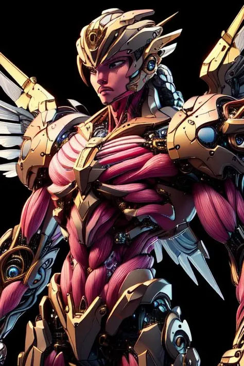 detailed, ultra-detailed, masterpiece, 8k wallpaper,<lora:BIOMECHA:1> , (bio mecha:1.5),(mecha:1.4), , (muscle:1.3), (muscle tissue:1.5), aasimar,