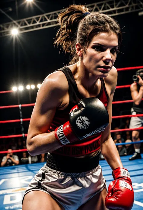 An animated boxing character