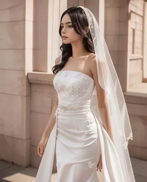 (type4:1.2),1girl, dress, solo, official art, a character portrait, contrast, hair covering face,long hair, solo, cloud, sky, standing on the street, colorful background, masterpiece, high res, ray tracing, CG, 8K, 32K, best quality, lookbook, realistic, ultra realistic, realistic photography, bridal veil
<lora:Wed_Collect:0.65>