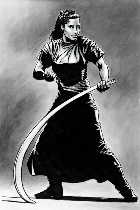 TheRPGCharGenEsAFArt 1girl holding a sabre