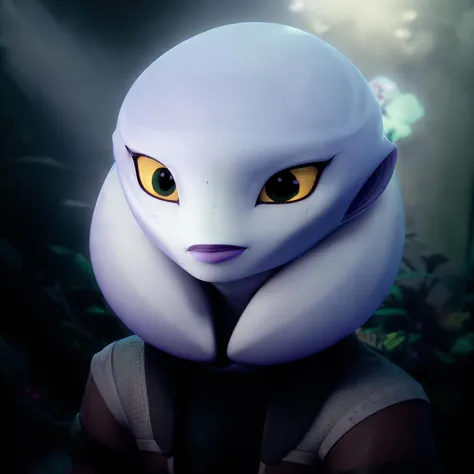 anthropomorphic female, female alien, solo, looking at viewer, open mouth, upper body, yellow eyes, black eyes, colored skin, colored sclera, black sclera, bald, alien, brown jacket
 <lora:vax:0.9>, photoshoot, highly detailed, hyper realistic, super detailed, dynamic posing, photography,volumetric, ultra detailed , intricate detail, 32k, super resolution , Backlight, Natural Lighting, Cinematic Lighting, Accent Lighting, Global Illumination, Global Screen Space Illumination, Ray Tracing Global Illuminati on, Lumen Reflections , Cell Shading, Tone Mapping, super detailed, ultra photorealistic, , intricate detail, 8K, ambient occlusion, volumetric lighting, sharp focus,