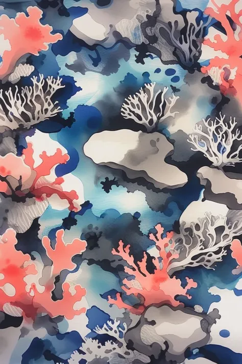 Coral Reef<lora:EnvyInkAndWashXL01:1>