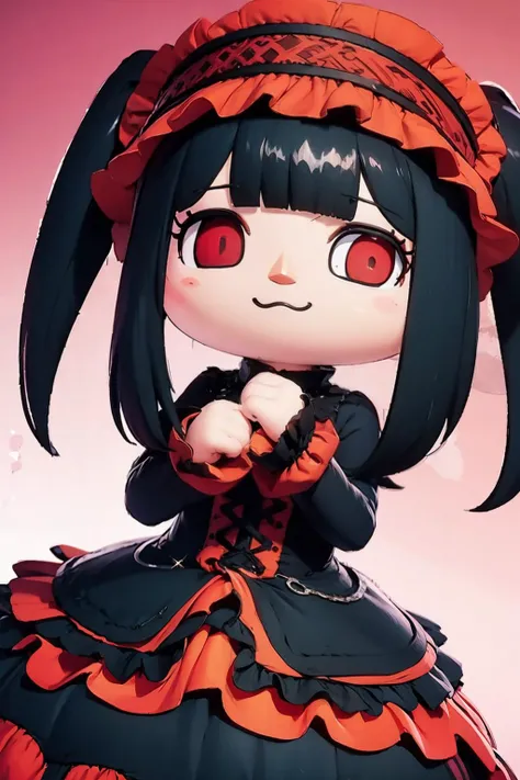 masterpiece, best quality,<lora:KK434:0.7>,kkkrumi\(gothic clothing\) , <lora:ach03-000010:1>,chibi,1girl
