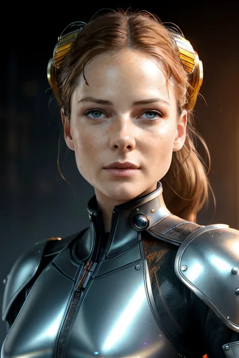 an up close photo of rebeccaFerg2 as a steampunk cybernetic biomechanical, 3d model, very coherent symmetrical artwork, unreal engine realistic render, 8k, micro detail, intricate, elegant, highly detailed, centered, digital painting, artstation, smooth, sharp focus, illustration, artgerm, Caio Fantini, wlop