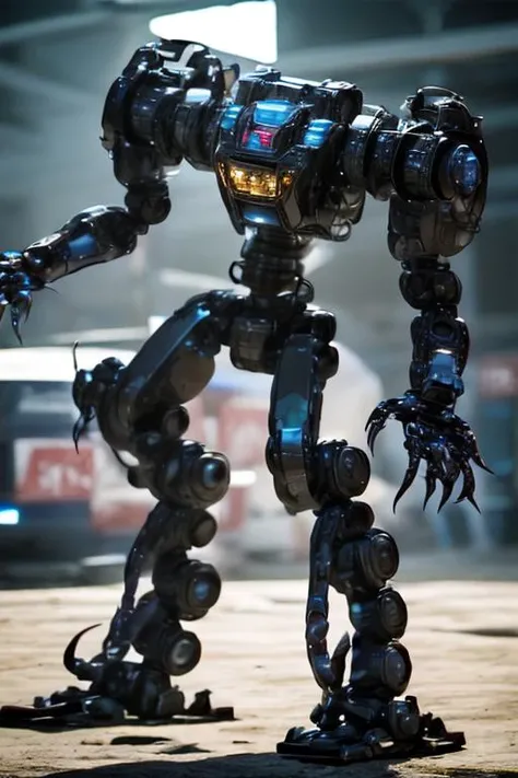 Combat stance predatory robot long sharp claws