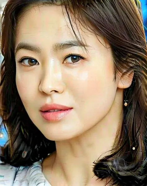 masterpiece, highres, girl, beautiful girl, woman, detail, {{smile}}, in concert, portrait, <lora:SongHyeKyo_chilloutmixV10:1>