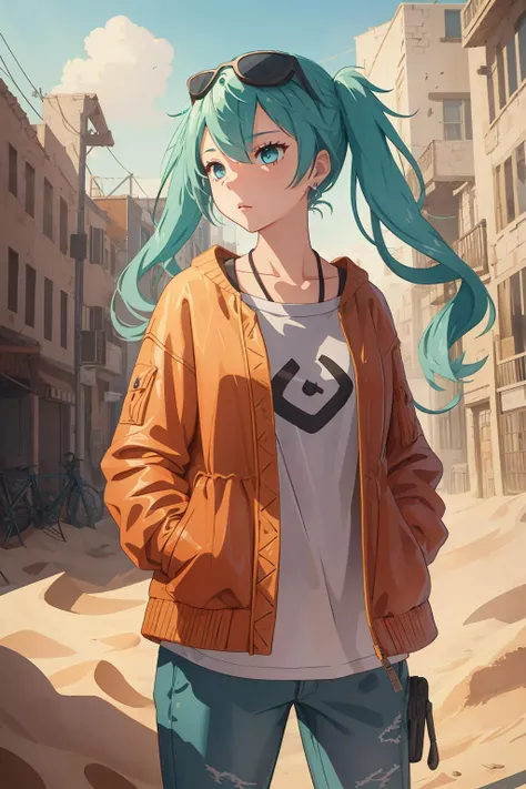 ((((ultra illustrated style:1.0)))),best quality,best animated,masterpiece,ray tracing, global illumination,Sand planet,1girl,solo,cowboy shot, standing, <lora:Sand planet:0.8>