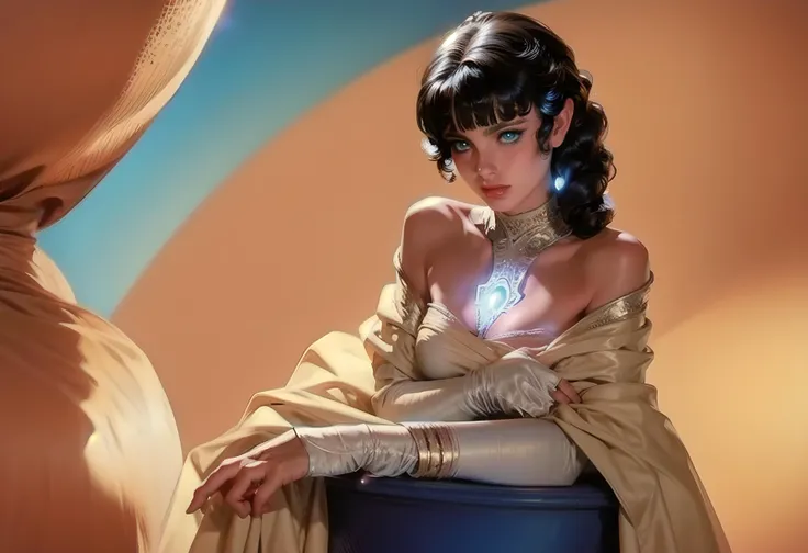 outdoors, moon beam, camp site, midnight, tall, blush, nude, pussy, arms above head, (blue eyes, blue glowing:1.3), BREAK, <lora:BGShadowH:0.8> BGShadowH, black hair, blunt bangs, braid, tiara, hair ornament, BREAK, old hollywood style, old hollywood portrait, ((color graded, volumetric lighting, dramatic shadows), 1980s \\(style\\)), retro artstyle, realistic, colorful, highly detailed, intricate, film grain, analog, photo, film stock, <lora:hand_in_panties_v0.82:0.6> <lora:Old_Hollywood:1> <lora:more_details:0.7>