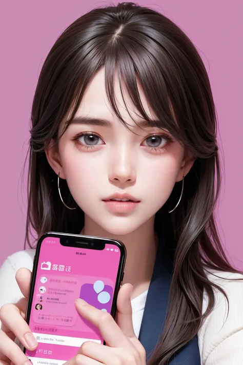 screenshot of person's profile in Tinder app, buttons of user interface, her name and age in large headline text, self-introduction paragraph written, with photo of attractive woman. Dating matchmaking smartphone application