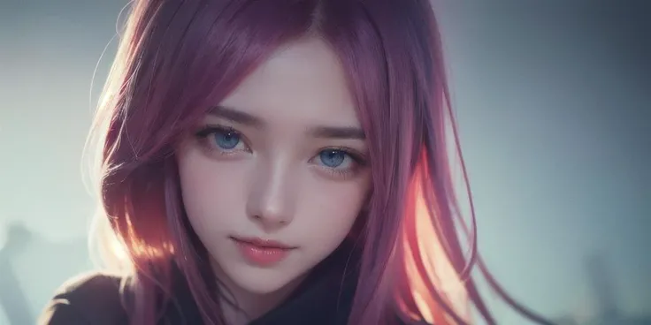 Super female star with pink hair and blue eyes singing and dancing at the concert,, Best quality,(hyperdetailed:1.2),masterpiece,surreal dramatic lighting shadow (lofi, analog),(16K Resolution),ultra high res,(photorealistic:1.4),raw photo,trending on flickr,in the dark,deep shadow,low key,cold light,deep contrast,bokeh,depth of field,(looking at viewer, softly smiling),award-winning photograph,neoism,((straight photo)),exposure blend,medium shot,bokeh,(hdr:1.4),high contrast,(cinematic, teal and orange:0.85),(muted colors, dim colors, soothing tones:1.3),low saturation,(noir:0.4),
