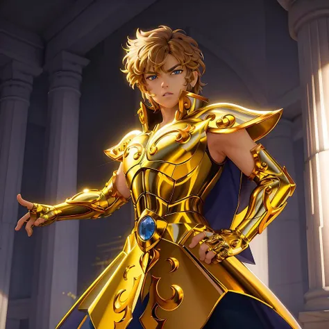 <lora:saintSeiyaLeoArmor_leoarmor10:0.8>,  (masterpiece:1.0), (best quality:1.0), (ultra highres:1.0) ,(8k resolution:1.0), (realistic:1.0), anime, (ultra detailed1:0),(RAW photo:1.0), HDR, photography, Kodak Portra 400, film grain, blurry background, vibrant color, bokeh, lens flare, ((perfect hands)), ((perfect arms)), (perfect face), {{perfect anatomy}},(hand of Guido Daniele), wide shot, small hands, slim fingers,
greek temple, very detailed background, 1boy wear golden LeoArmor,  solo, short brown hair, angry, looking at viewer, focused face, detailed face, vibrant colors, symmetric eyes, visible lips, fighting pose,