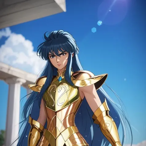 <lora:Fra_AquariusArmor_V11:0.7>, AquariusArmor, shoulder_armor, no helmet, (masterpiece:1.0), (best quality:1.0), (ultra highres:1.0) ,(8k resolution:1.0), (realistic:1.0), (ultra detailed1:0),(RAW photo:1.0), HDR, photography, Kodak Portra 400, film grain, blurry background, vibrant color, bokeh, lens flare, ((perfect hands)), ((perfect arms)), (perfect face), {{perfect anatomy}},(hand of Guido Daniele), wide shot, small hands, slim fingers,
greek temple, very detailed background, 1female wear golden AquariusArmor, golden armor, solo, medium blue hair, black eyes, angry, looking at viewer, focused face, detailed face, vibrant colors, symmetric eyes, visible lips, standing, (upper body:1.2),