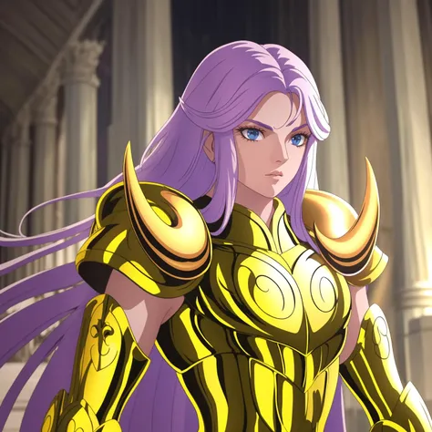 <lora:Fra_AriesArmor_V13:0.8>, AriesArmor, shoulder_armor decoration, (masterpiece:1.0), (best quality:1.0), (ultra highres:1.0) ,(8k resolution:1.0), (realistic:1.0), (ultra detailed1:0),(RAW photo:1.0), HDR, photography, Kodak Portra 400, film grain, blurry background, vibrant color, bokeh, lens flare, ((perfect hands)), ((perfect arms)), (perfect face), {{perfect anatomy}},(hand of Guido Daniele), wide shot, small hands, slim fingers,
greek temple, very detailed background, 1female wear golden AriesArmor, golden armor, solo, medium purple hair, black eyes, angry, looking at viewer, focused face, detailed face, vibrant colors, symmetric eyes, visible lips, standing, (upper body:1.2),