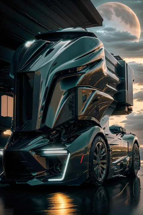 <lora:LoHa_SuperTruckV2:1>
masterpiece, highly detailed photorealistic 8k raw photo, best cinematic quality, volumetric lighting and shadows, Royal Blue sptrck, showcasing sleek lines, advanced features, innovation, futuristic cityscape, Fisheye-shot, shiny and reflective bodywork, people on the background