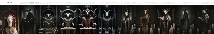 a painting of a goat head sitting on a throne, intricate details, hdr, intricate details, hyperdetailed, cinematic, dark shot, muted colors, film grainy, soothing tones, muted colors, technicolor, by vergvoktre