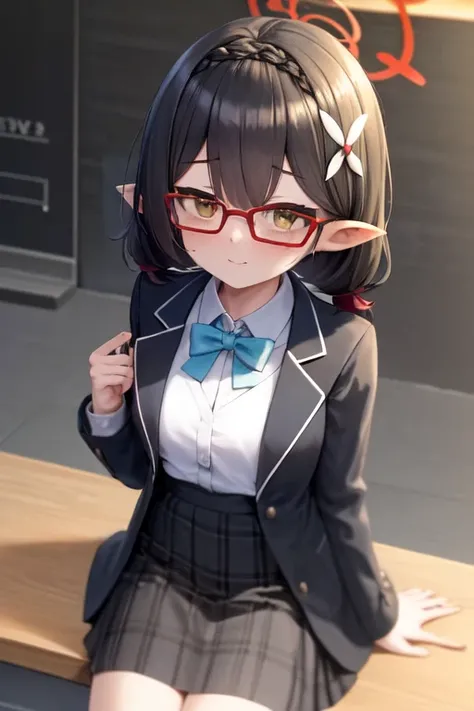 masterpiece, best quality, <lora:abydosBlueArchive_v1:0.7>, ayane \(blue archive\), glas