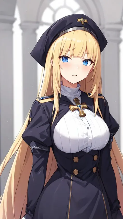 <lora:exorcistcharlotte.sd15.v2:0.75> exorcistcharlotte,
1girl , solo,
military uniform, german uniform
military hat, skull emblem,
long hair, blond hair,
standing,