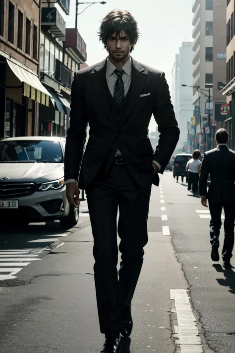 ((ultra detailed, masterpiece, best quality))
<lora:RE3Carlos:0.8>
RE3Carlos, 1boy, solo, brown eyes, in a busy urban street, wearing a tailored three-piece suit, confidently striding forward amidst the city's hustle and bustle