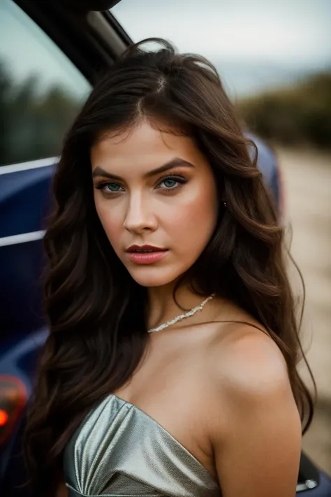 <lora:b4rb4r4p4lv1n:0.9>, a Realistic photo of b4rb4r4p4lv1n woman, long hair, looking at viewer, blue eyes, brown hair, dress, jewelry, multiple boys, necktie, solo focus, bag, high heels, lips, formal, ring, suit, ground vehicle, motor vehicle, handbag, realistic, car, professional Photography, Photorealistic, detailed eyes, RAW, analog, sharp focus, 8k, HD, DSLR, high quality, Fujifilm XT3, film grain, award winning, masterpiece