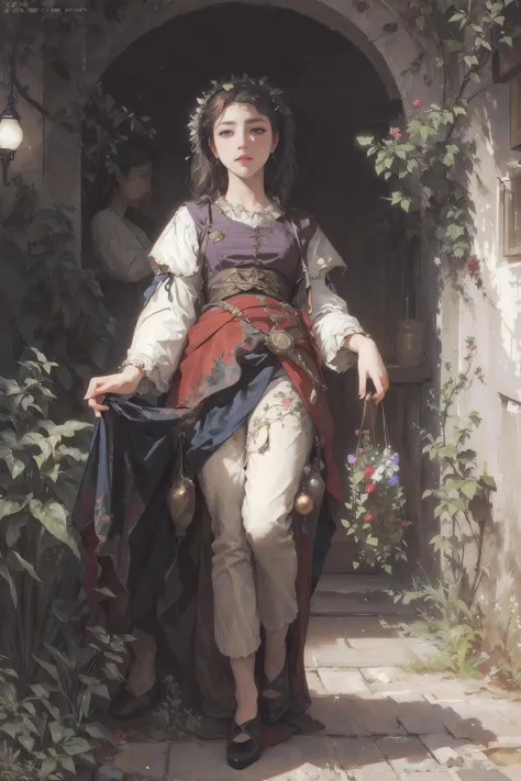 (masterpiece, official art, beautiful and aesthetic),(best quality:1.2), (beautiful detailed eyes :1.2), light on face,cinematic lighting, urban garden, 1girl,Depth of field, full body, <lyco:GoodHands-beta2:0.8>