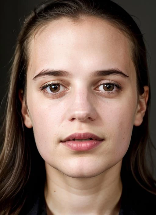 close up portrait of sks woman , by Flora Borsi, style by Flora Borsi, bold, bright colours, ((Flora Borsi)), by Gerda Taro, <lora:lora-small-alicia-vikander-v1:1>