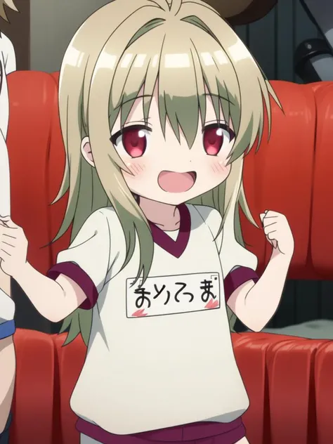 <lora:KidouinMakio:0.8> KidouinMakio, 1girl, solo, buruma, blush, gym uniform, smile, open mouth, name tag, child,
masterpeace