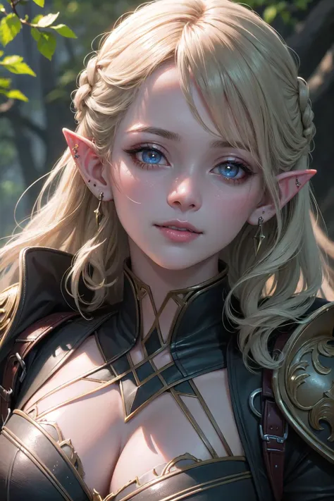 (high definition) 1 Girl, alone, elf girl in armor, elven girl, elf, armor, and medieval clothing, a crown in the cave, cape, ancient Greek ruins,
