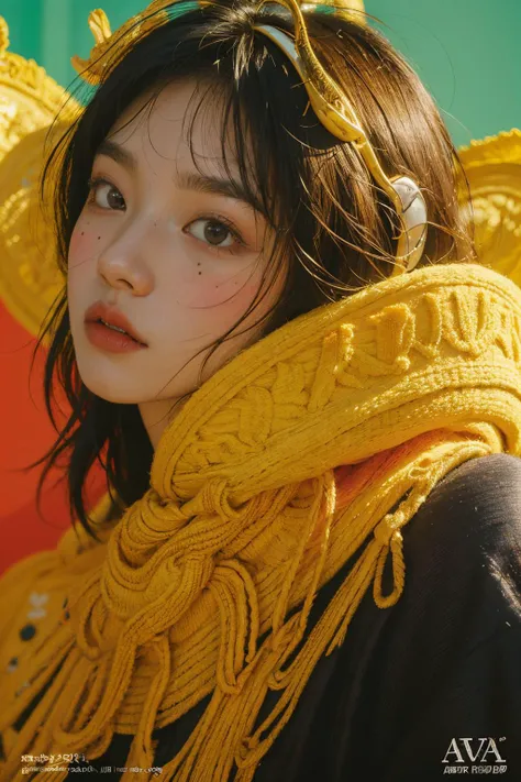 official art, unity 8k wallpaper, ultra detailed, beautiful and aesthetic, masterpiece, best quality,(close up, face focus:1.2), (zentangle, mandala, tangle, entangle), (fractal art:1.3) , 1girl, extremely detailed, dynamic angle, cowboyshot, the most beautiful form of chaos, elegant, a brutalist designed, vivid colours, romanticism, by james jean, roby dwi antono, ross tran, francis bacon, michal mraz, adrian ghenie, petra cortright, gerhard richter, takato yamamoto, ashley wood, atmospheric, ecstasy of musical notes, streaming musical notes visible, <lora:FashionMagazineStyle_v10:0.8> <lora:Lora_v20:0.7>