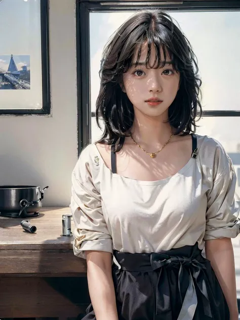 best quality, masterpiece, (realistic, film photography:1.2), fujifilm, photorealistc, haze-light-1800, 80s Japan,
analog film, cinematic lighting, depth of field, sharp camera focus,1 woman, elegant, relaxed, peaceful, depressed, smile, necklace,
realistic face, skin texture, sexy and cute, straight hair ends, (akina nakamori's hair, black hair:1.4), (golden brown eyes:1.3), intricate eyes, little blush, (full body:1.2),
dim room, summer, windy, sweating hot, evening, sunset, chill, relaxing, indoor, home, detailed background,
<lora:akinanakamori:0.7>, <lora:add_detail:0.1>, <lora:new_whitegirls:0.2>, <lora:JapaneseDollLikeness_verB:0.1>