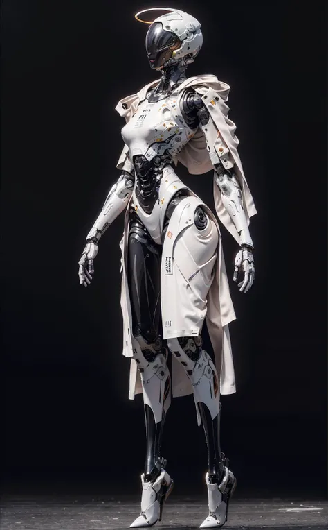 (8k, RAW photo, best quality, masterpiece:1.2),(realistic, photo-realistic:1.4),holy geometry,  Halo , baimecha is a mecha , tiger print,solo,full body,  science fiction, helmet, humanoid robot, glowing,Roman Marble Church,colossal statue,