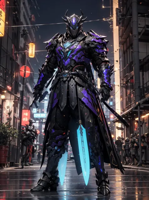 (masterpiece:1.2, best quality:1.1),8K,intricate details,HD,best illustration,wall-paper,intricate details,8K Hd wallpaper:1.6,
1boy,solo:1.7,solo,weapon,1boy,helmet,male focus,full armor,holding,(shoulder armor:1.5),gauntlets,pauldrons,cape,glowing,knight,horns,cowboy,Technology armor,shot,standing,breastplate,glowing eyes,looking at viewer,fake horns,horned helmet,signature,black armorarmor,breastplate,looking at viewer,glowing,gradient,weapon,gradient background,facing viewer,Sense of science and technology,(Metal armor:1.3),time,Fluorescent strip,(cyberpunk:1.2),science fiction,(Surround Lightning:1.1),lightning effects:1.1,jumping lightning,particle effects,particle flicker,
scenery,no humans,architecture,outdoors,traditional media,water,east asian architecture,bridge,river,tree,building,watercraft,day,real world location,lake,landscape,sky,boat,ocean,pagoda,nature,chinesecity,chinesectown,cloud,(Lightning around the armor:1.1),((Blue-purple lightning:1.2)),electric spark,Epic battle scene,<lora:cnjj_20230628055345:0.75>  <lora:cnkj_20230615004359:0.4>,