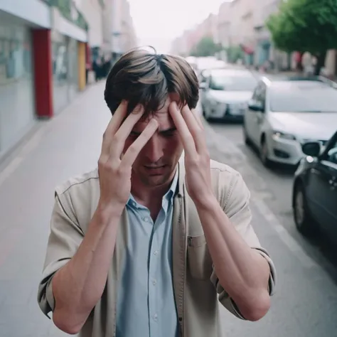 Positive: cinematic photo a photo of a man showing long fingers hands making facepalm <lora:aihands:1> . 35mm photograph, film, bokeh, professional, 4k, highly detailed