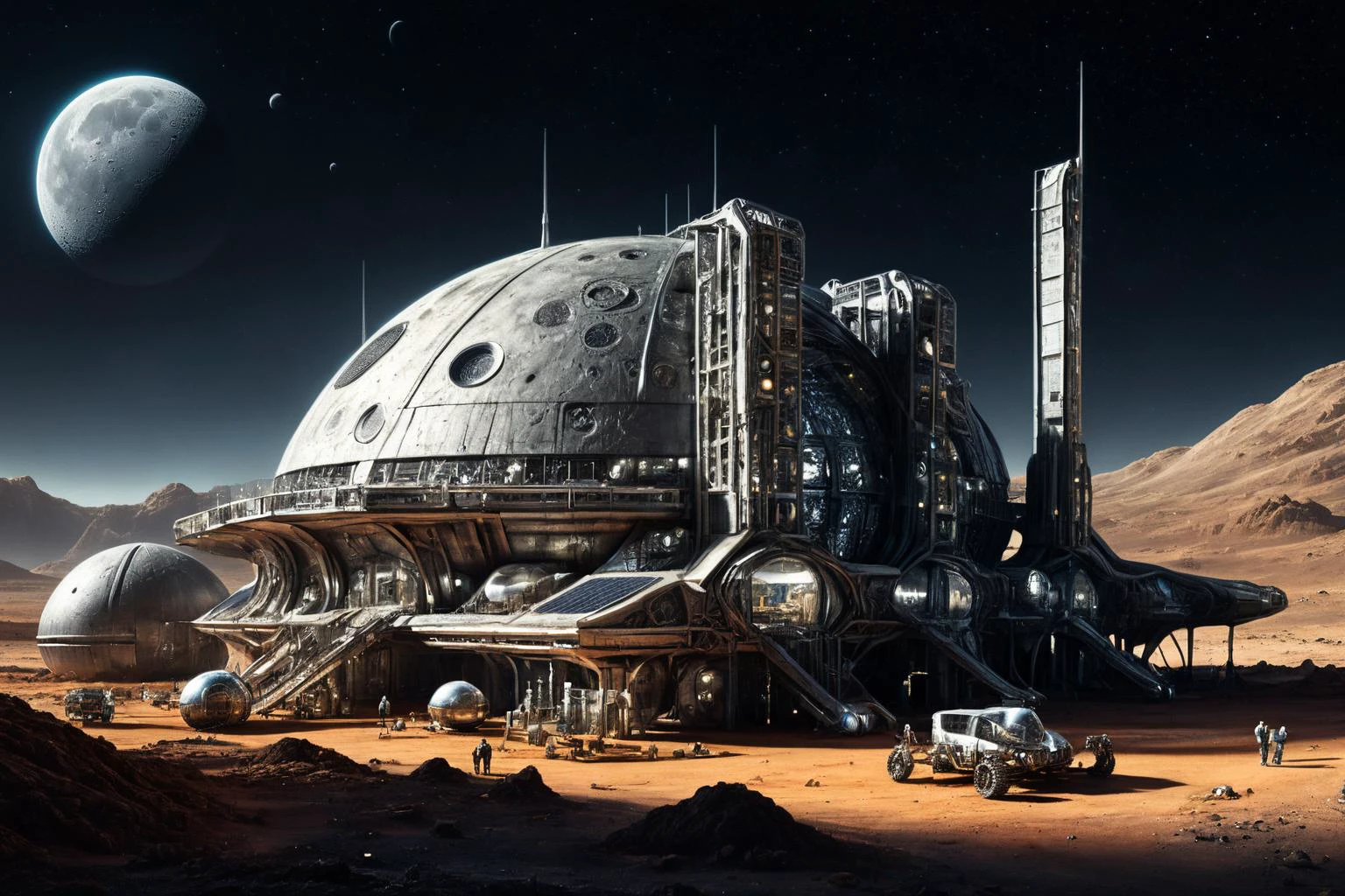 <lora:xl_more_art-full_v1:0.7>, (best quality:1.5), (hyperrealism:1.3), (intricate emotional details:1.5), (ultra detailed), (sharp focus), (sharp details), detailed digital illustration of a Lunar research facility discovering extraterrestrial artifacts, Solarpunk, <lora:IPXL_v8:0.7> inkpunk style , <lora:EnvyIndustrialScifiXL01:1>