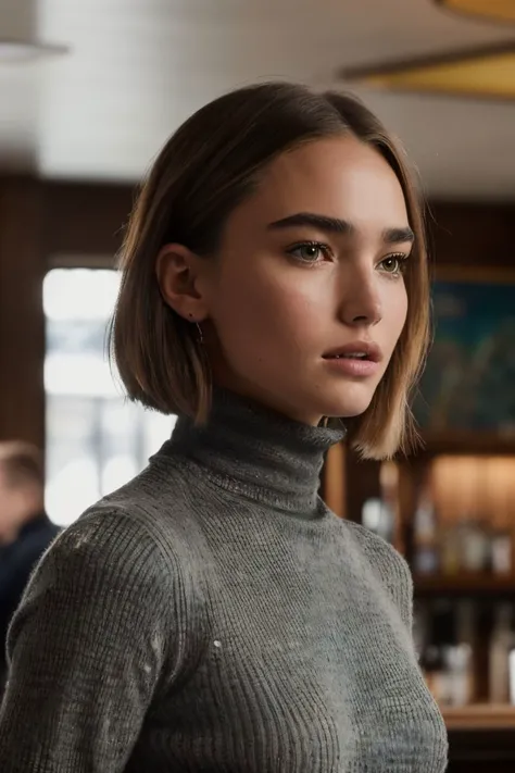 photo of S177_AnastasiaBezrukova,an attractive woman,in a (bar:1.1),wearing a (turtleneck-wool-dress:1.1),(8k, RAW photo, best quality, depth of field, ultra high res:1.2),(absurdres, intricate, photorealistic, masterpiece, ultra-detailed:1.3),