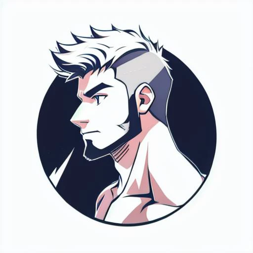 <lora:LogoRedmond15V-LogoRedmAF-Logo:1>,(logo:1.3), logoredmaf, profile, shirtless