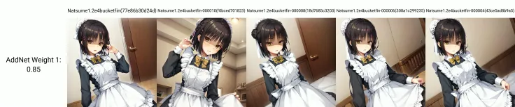 solo, Natsume, black hair, yellow eyes, (bun cover:1.1), mole under eye, maid, maid apron, striped bowtie, shaded face, disgust, looking at viewer, hairclip, long sleeves