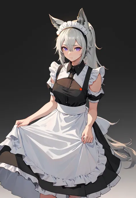 best quality, masterpiece, highres, solo, (grani_arknights:1.10), (maid:1.40), (long maid dress:1.15), 19 <lora:grani_arknights:0.80>