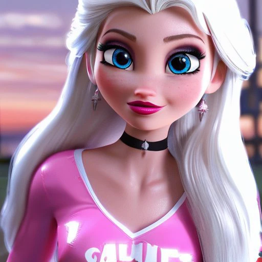 score_9, score_8_up, score_7_up, BREAK, 1girl, elsa frozen, safe_rating, looking at viewer, blush, long hair, young lady, blue eyes, pink outfit, soft sun light, white hair, collarbone, upper body, parted lips, black choker, shiny, no makeup, shiny skin, eyelashes, bimbo, bitch, slut, small breast, random view, park background, ((sexual look)),
pink earrings, nice smile, pink bra, ((sport outfit)), adidas clothes, female, breasts
<lora:RuiDXStyle_v1:0.7> <lora:elsa_xl4:0.3> <lora:fellatrix_style:0.5>