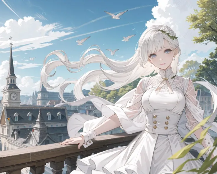 (masterpiece:1.2),best quality,highest quality,detailed and intricate,original,highres,8k,ultra-detailed,detailed eyes,(detailed face:1.2),extremely detailed CG unity 8k wallpaper,
nice hands,perfect hands,<lyco:GoodHands-beta2:1>, ,,(church:1.1),(mountain:0.2),( huge castle:0.4),(river:0.5).dynamic pose,(cityscape:1.5),tovwer,bridge,garden,street,
1girl,(lotus,peony \(flower\), china rose,chrysanthemum:0.8),street,full body, <lora:WP-000010:0.85>,sitting on clock tower, pointing at far,