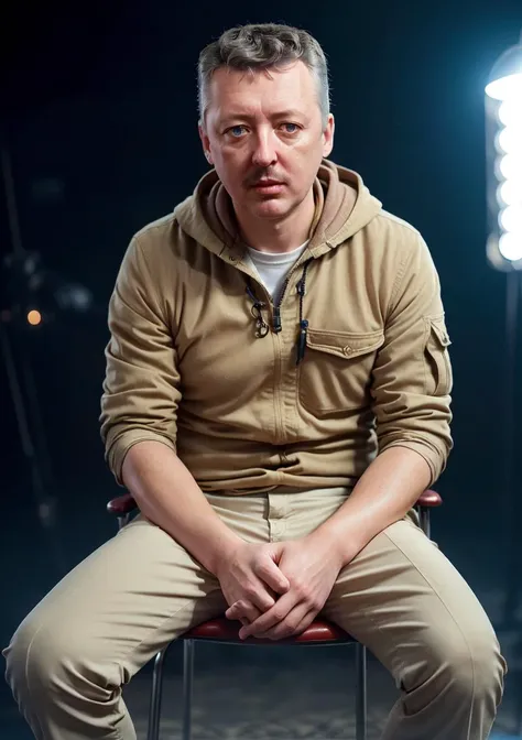 1boy, strelkov, <lyco:strelkov:1.0>, (form upper:1.5), dynamic pose, dynamic angle, the neon lights,green hoodie, Detention facility, sit on the chairs with iron pipes, looking at viewer, epic fantasy battle angle, epic (photo, studio lighting, hard light, sony a7, 50 mm, hyperrealistic, big depth of field, mate skin, pores, wrinkles, concept art, colors, hyperdetailed, hyperrealistic)