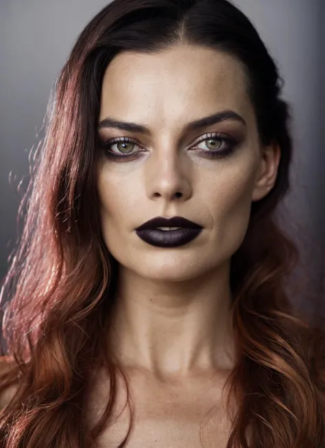 sks woman, (dark:1.4), deep shadow, darkness, (moonlight:1.3), award winning photo, extremely detailed, amazing, fine detail, absurdres, highly detailed woman, extremely detailed eyes and face, piercing red eyes, detailed clothes, skinny, (gothic), twintails, bangs, frills, skirt,red hair, by lee jeffries, nikon d850 film, stock photograph, 4 kodak, portra 400 camera f1.6 lens, rich colors, hyper realistic, lifelike texture, dramatic, lighting, unrealengine, trending on artstation, cinestill 800 tungsten, Style-Neeko, (facial clarity:1.5),(transparent clothes:1.1),anatomical, (tattoo:1.1), <lora:locon_margot_v1_from_v1_64_32:1.25>