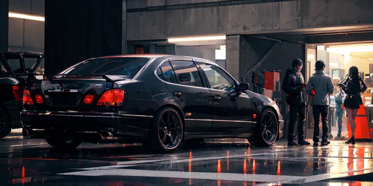 masterpiece,best quality,official art,extremely detailed CG unity 8k wallpaper,illustration, light,car, bright, motor vehicle, ground vehicle, sports car, vehicle focus, road, need for speed, moving, wet, (night, midnight:1.5), cyberpunk, tokyo,neon lights,drift, <lora:AristoV300-000008:0.9>