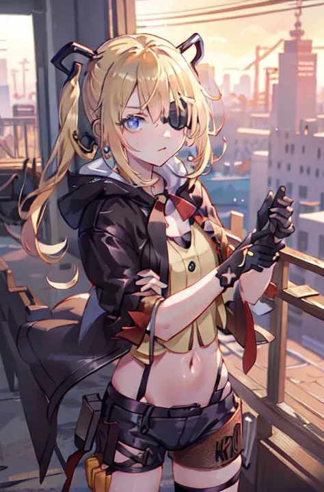 (extremely detailed CG unity 8k wallpaper),(masterpiece), (best quality), (ultra-detailed), (best illustration),(best shadow), cowboy shot, ,BREAK skorpion, black eyepatch , ((masterpiece,best quality,official art,extremely detailed CG unity 8k wallpaper)),illustration,landscape,solo,1girl,bishojo,beautiful detailed eyes,
<lora:skorpion_10:0.7>