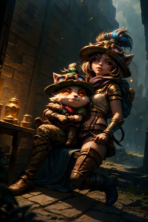 <lora:teemo:0.8> teemo, yordle, league of legends, (masterpiece, best quality, highly detailed, sharp focus, dynamic lighting, vivid colors, texture detail, particle effects, storytelling elements, narrative flair, 16k, UE5, HDR, subject-background isolation),