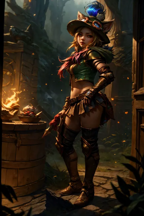 <lora:teemo:0.8> teemo, yordle, league of legends, (masterpiece, best quality, highly detailed, sharp focus, dynamic lighting, vivid colors, texture detail, particle effects, storytelling elements, narrative flair, 16k, UE5, HDR, subject-background isolation),