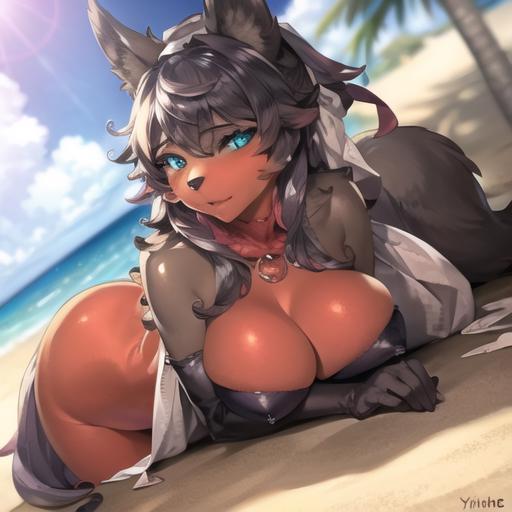  Kythie / Legend of Queen Opala / Furry - Anthro Dog Hevy training