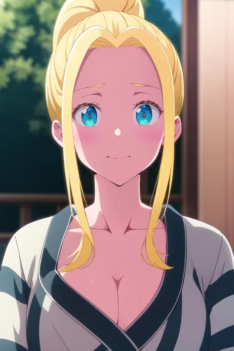 <lora:è´é
æéæ¯Â·é¿é»è±ªç1V-000009:0.8>,1girl,solo,è´é
æéæ¯Â·é¿é»è±ªç,long hair,high ponytail,sidelocks,looking at viewer,blonde hair,
æ²è¡£,cleavage,large breasts,japanese clothes,striped_kimono,red obi,vertical stripes,open kimono,, 20yo,Young female,Beautiful Finger,Beautiful long legs,Beautiful body,Beautiful Nose,Beautiful character design, perfect eyes, perfect face,expressive eyes,
looking at viewer,
official art,extremely detailed CG unity 8k wallpaper, perfect lighting,Colorful, Bright_Front_face_Lighting,shiny skin,
(masterpiece:1.0),(best_quality:1.0), ultra high res,4K,ultra-detailed,
photography, 8K, HDR, highres, absurdres:1.2, Kodak portra 400, film grain, blurry background, bokeh:1.2, lens flare, (vibrant_color:1.2), (beautiful_face:1.5),(narrow_waist), ,NSFW,