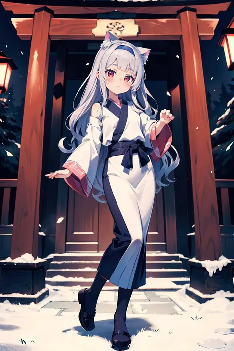 extremely detailed,high quality,highres,16K,RAW,ultra highres,ultra details,finely detail,an extremely delicate and beautiful,extremely detailed,glowing skin,blush cheeks,1girl,solo,seductive pose,<lora:Ainu:0.6>,ainu,full body,dynamic angle,dancing,in the japanese shrine,FelicityOC,claw pose,blizzard,falcon,silver hair,wavy hair,very long hair,big wide red eyes,