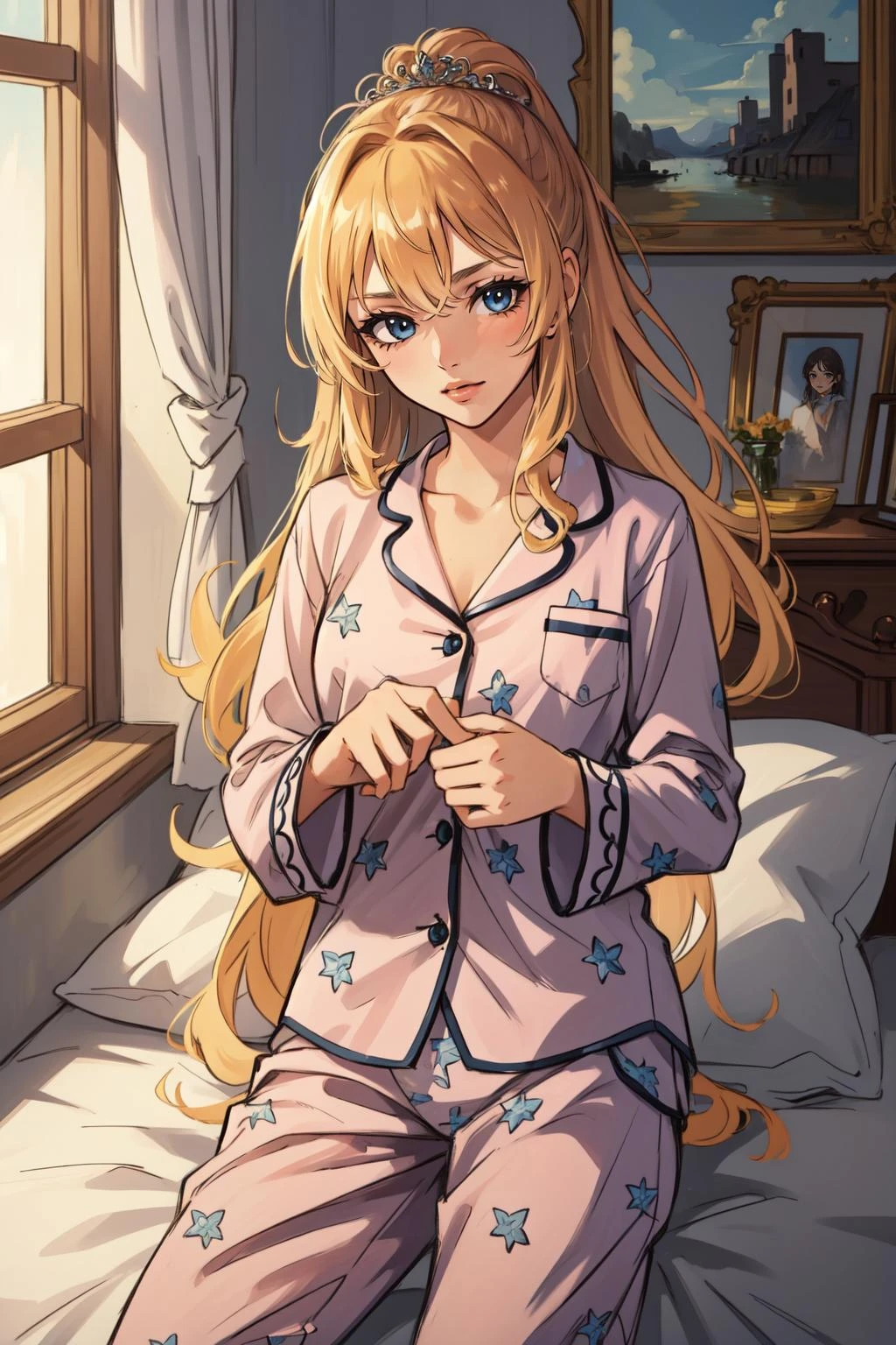 (masterpiece, best quality), intricate details,
1girl, <lora:rosa-nvwls-v1:0.8> rosafarrell,
<lora:pajamas:0.8> pajamas,