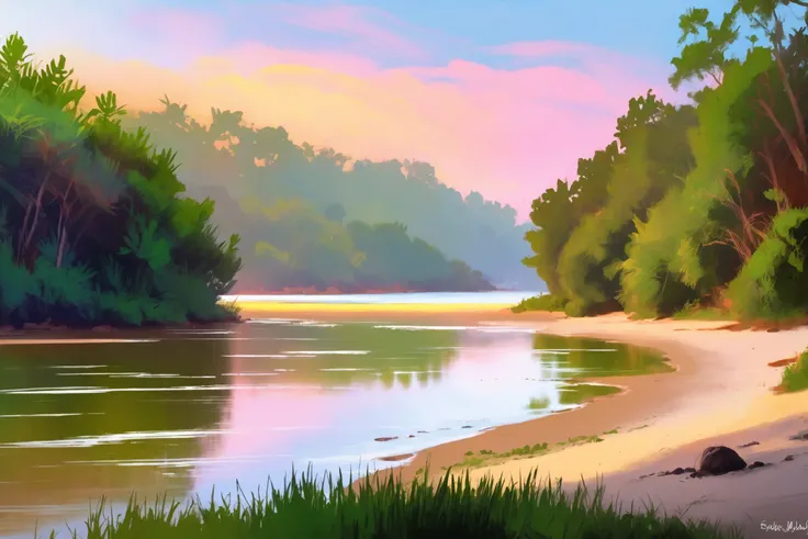 digital painting, Estuary<lora:EnvyDigitalPaintingXL01:1.4>